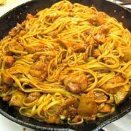 Tavuklu Curry Spagetti